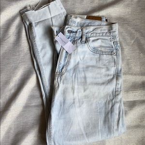 NWT distressed acid wash mom jeans